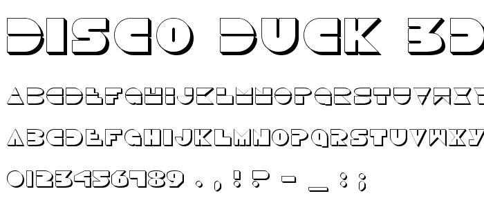 Disco Duck 3D font